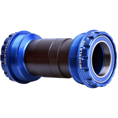 Wheels Manufacturing T47 Outboard Bottom Bracket - For 30mm Spindle ABEC-3 Bearings Fits Frames 68mm-100mm BB Shells Blue