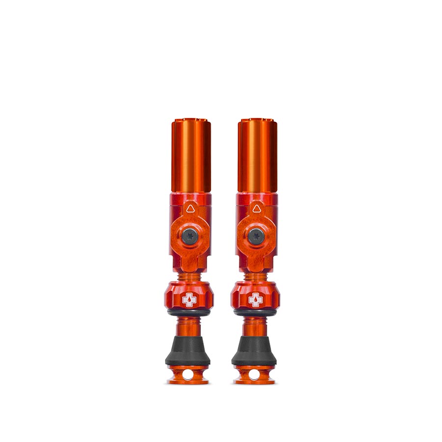 Muc-Off Big Bore Lite Tubeless Valve 60mm Pair - Orange