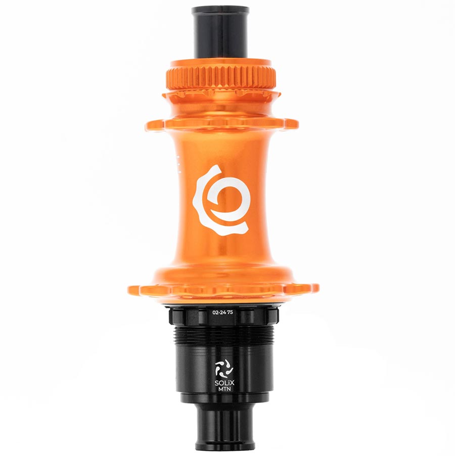 Industry Nine Solix M Classic Rear MS Disc Hub Rear 24H 12mm TA 148mm Shimano Micro Spline Orange