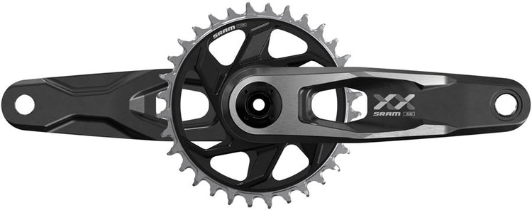 SRAM XX Downhill T-Type Crankset - 155mm 7-Speed 34t 6mm Offset Chainring Direct Mount 56.5mm Chainline DUB DH Spindle BLK