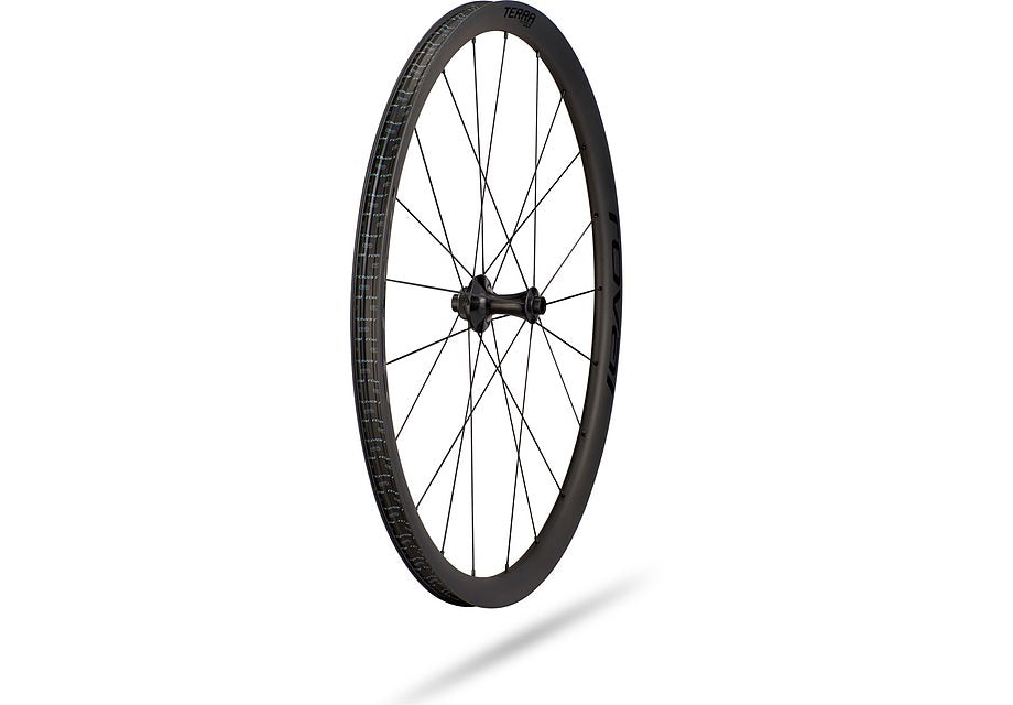 Roval terra clx front front wheel satin carbon/gloss black 700c