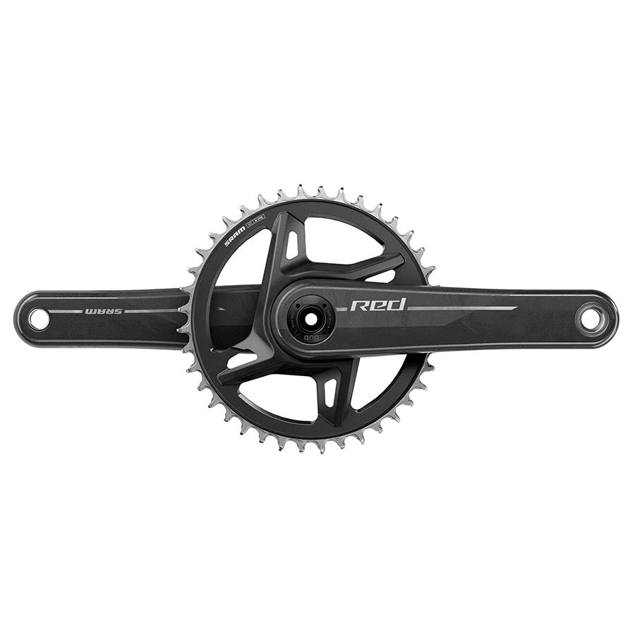 SRAM Red 1x XPLR E1 Crankset Speed: 12/13 Spindle: 28.99mm BCD: Direct Mount SRAM 8 Bolt 42 DUB 167.5mm Black Road Disc