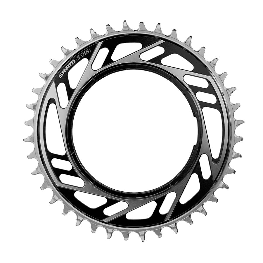 SRAM RED XPLR X-Sync Thread Mount Chainring -  44t 12/13-Speed Thread Mount For RED XPLR AXS PM Spider 6.5mm Offset BLK/Silver E1