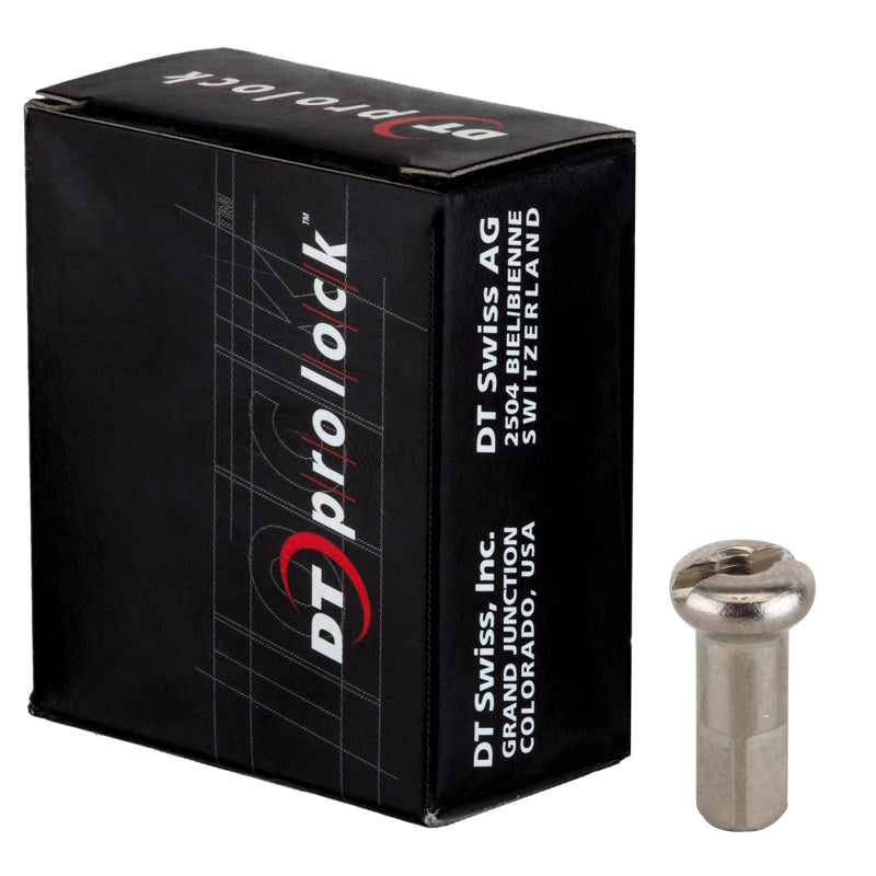 DT Swiss ProLock Brass Nipple 14g/12mm Silver Box/100