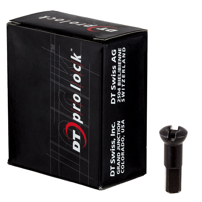 Dt swiss Pro Lock/Pro Head Nipples  2.0 (14G) 14mm 100/bx Brass Black