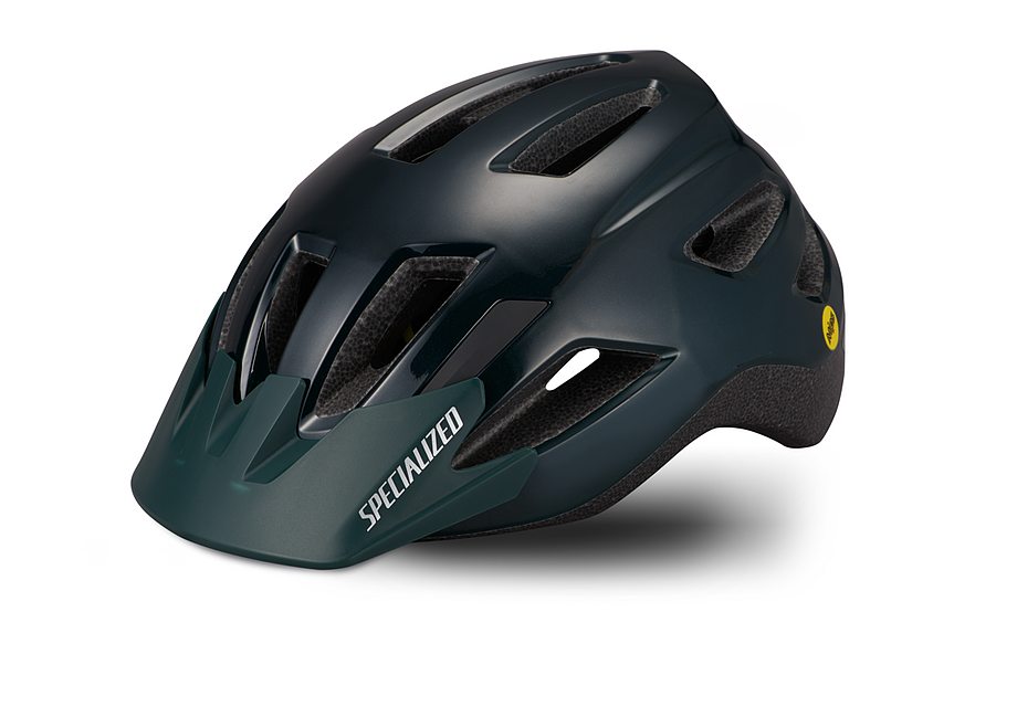 Specialized shuffle child led sb mips helmet gloss forest green/oasis child (4–7y)