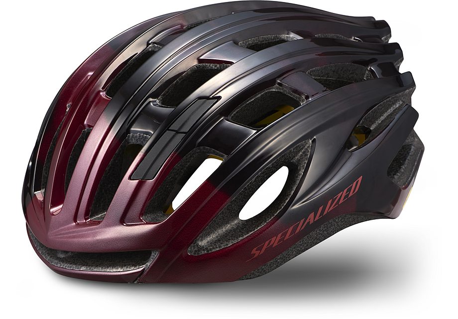 Specialized propero 3 angi mips helmet gloss maroon/gloss black l