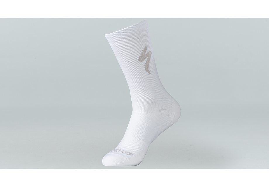 Specialized soft air tall logo sock white l