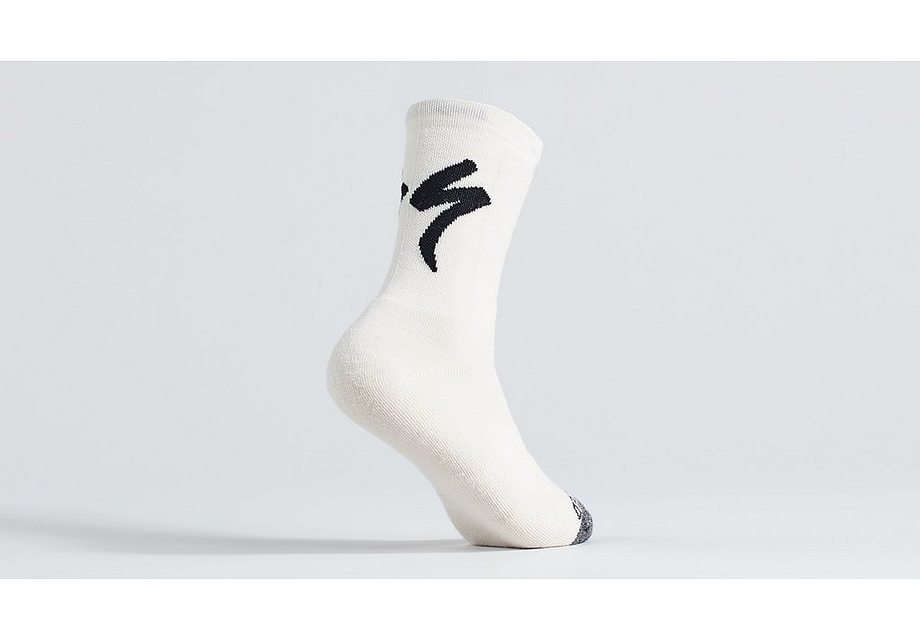 Specialized merino deep winter tall logo sock white mountains s