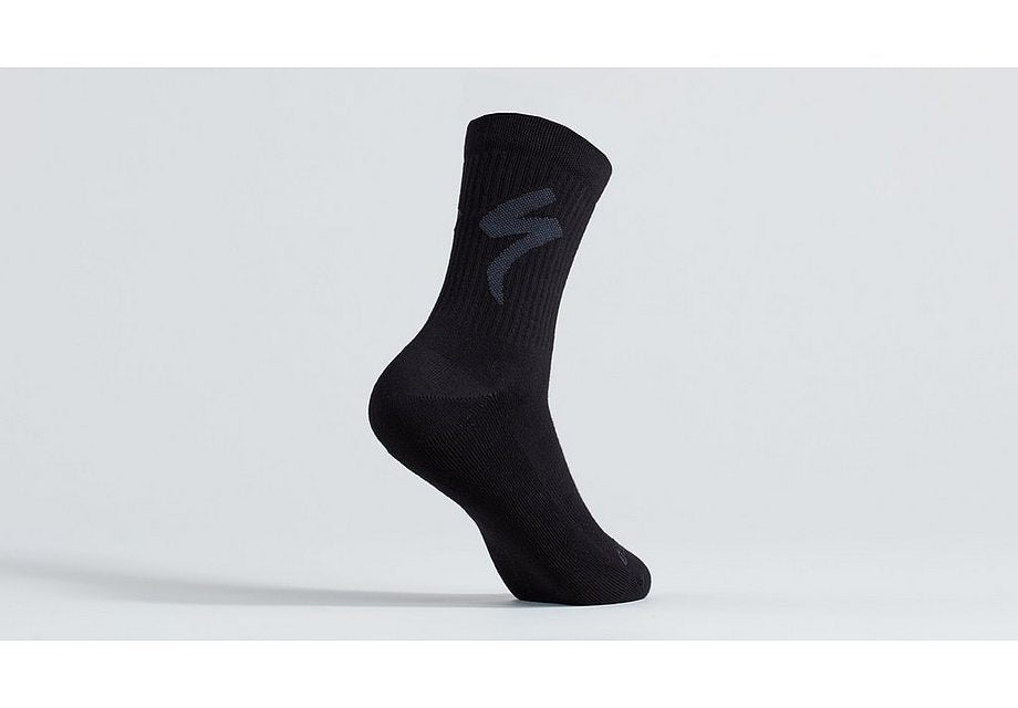 Specialized cotton tall logo sock black l