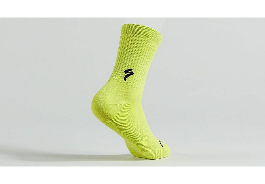 Specialized cotton tall sock hyper green l