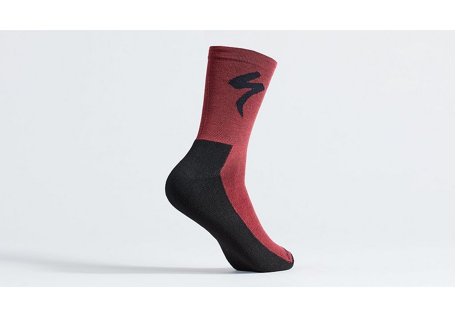 Specialized primaloft lightweight tall logo sock maroon s