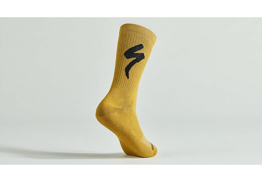 Specialized cotton tall logo sock harvest gold s