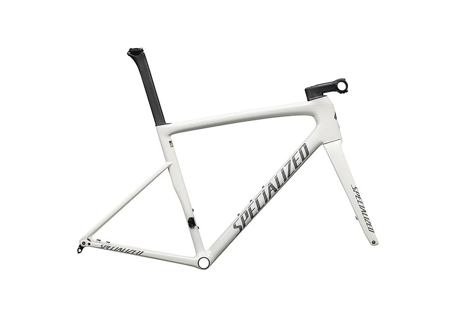 Specialized tarmac sl8 frmset gloss dune white / black pearl over ashen 54