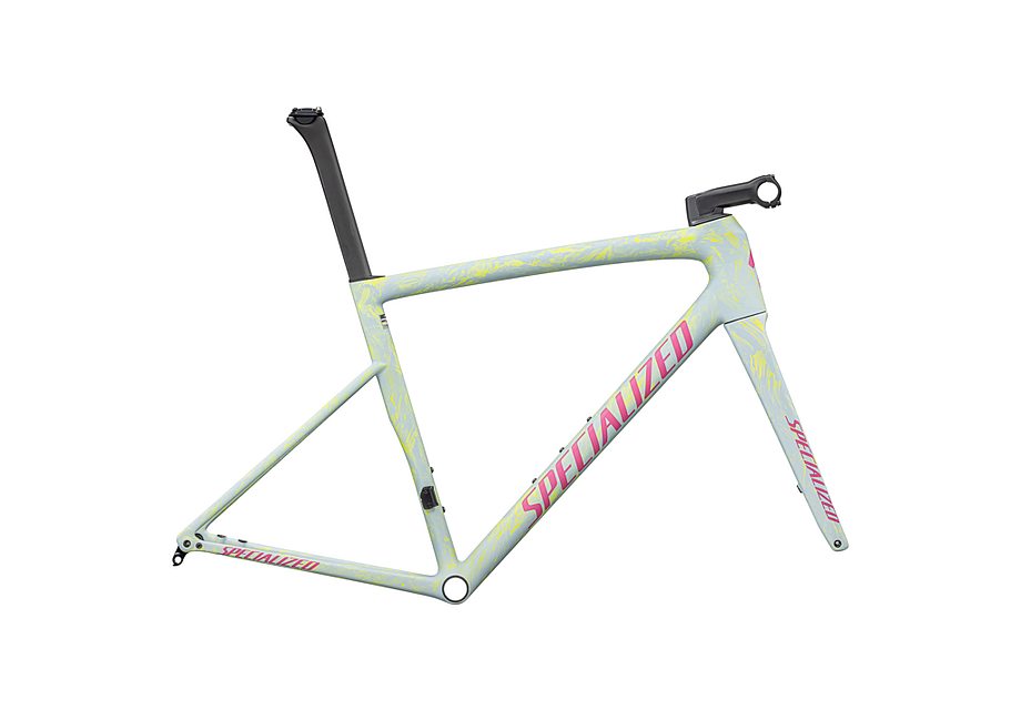 Specialized tarmac sl8 frmset satin ion metallic / sea foam strata / rebel pink 56