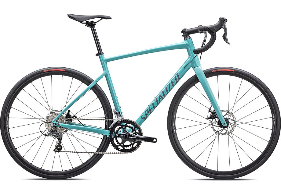 2024 Specialized allez e5 disc bike gloss lagoon blue / cool grey / blaze 44