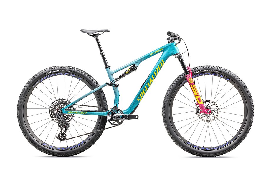 2025 Specialized epic 8 pro bike goss lagoon blue / liquid metal / yellow m