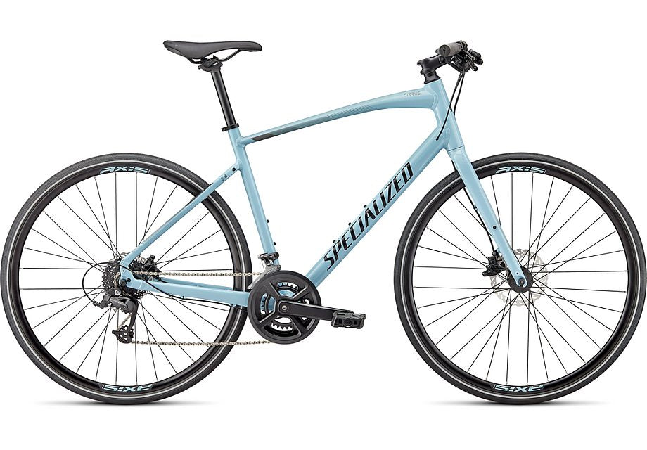 2024 Specialized sirrus 2.0 bike gloss arctic blue / cool grey / satin reflective black xxs