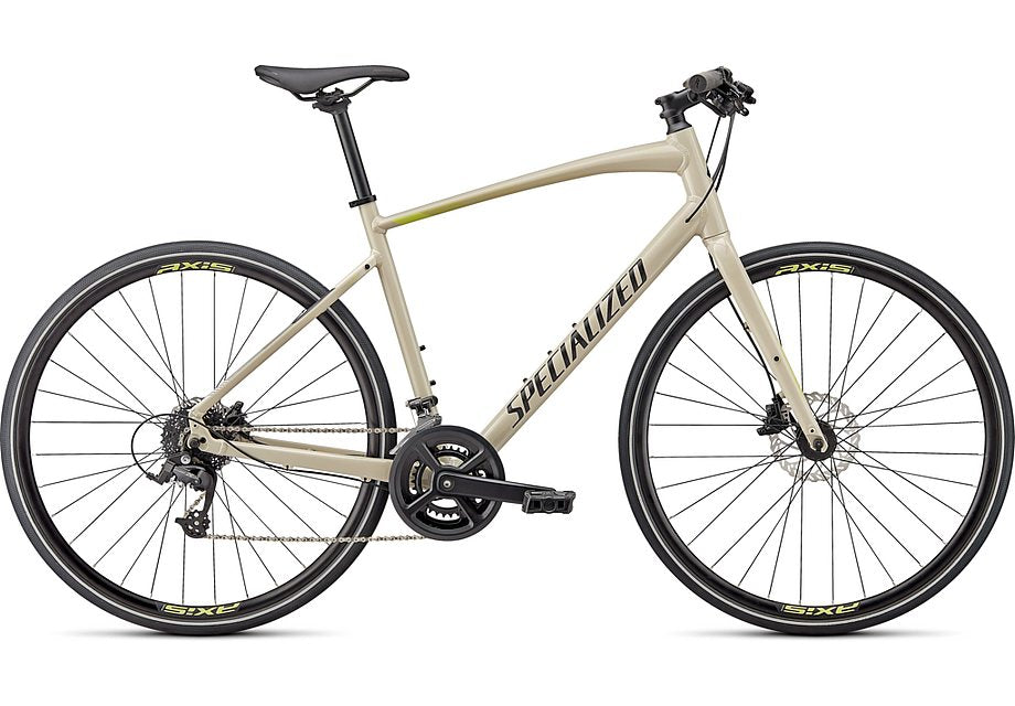 2024 Specialized sirrus 2.0 bike gloss white mountains / limestone / satin black reflective xxs