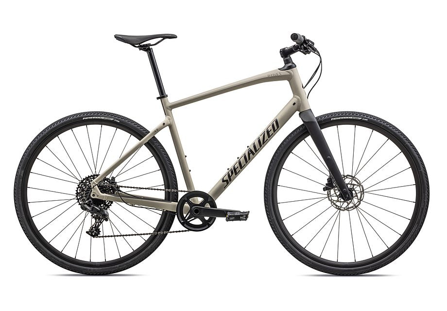 2023 Specialized sirrus x 4.0 bike satin white mountains / taupe / satin black reflective xxs