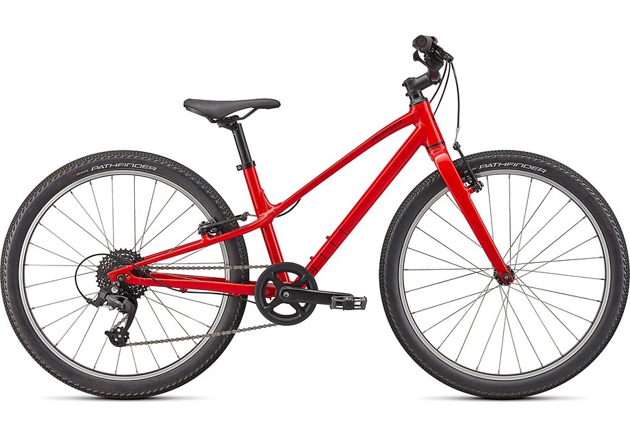 2025 Specialized jett 24 bike gloss flo red / black 24