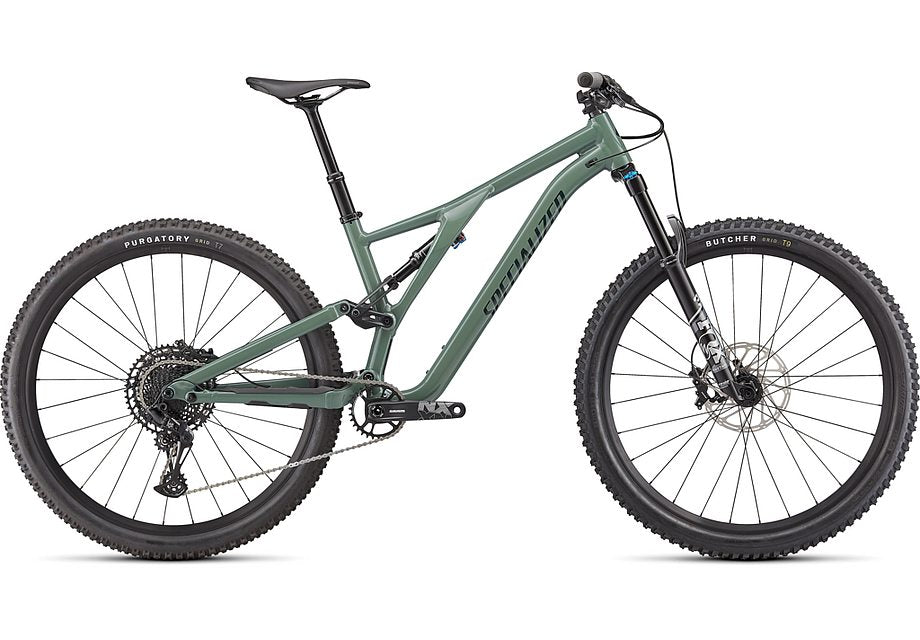 2022 Specialized Stumpjumper comp alloy bike gloss sage green / forest green s6