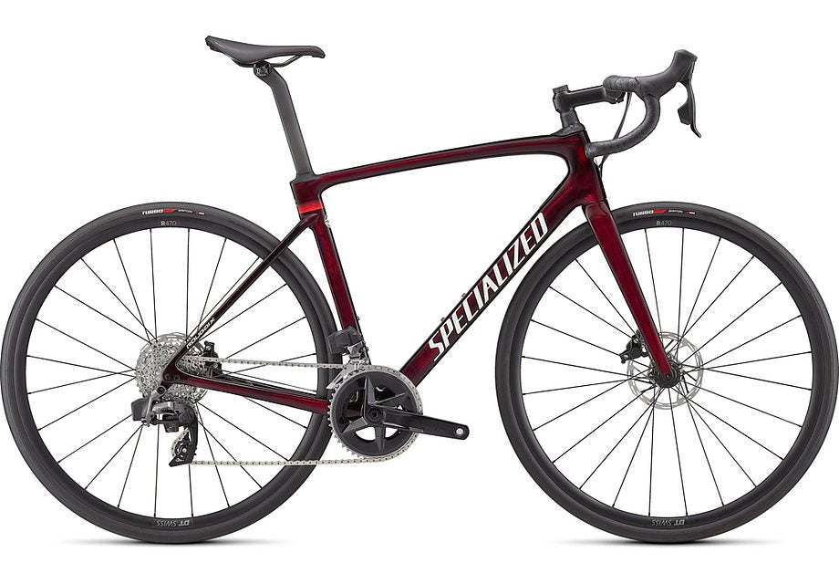 2023 Specialized roubaix comp bike gloss red tint carbon metallic white silver 44