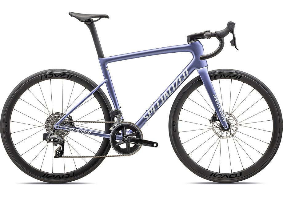 2024 Specialized tarmac sl8 expert bike satin powder indigo tint over silver dust / white 44