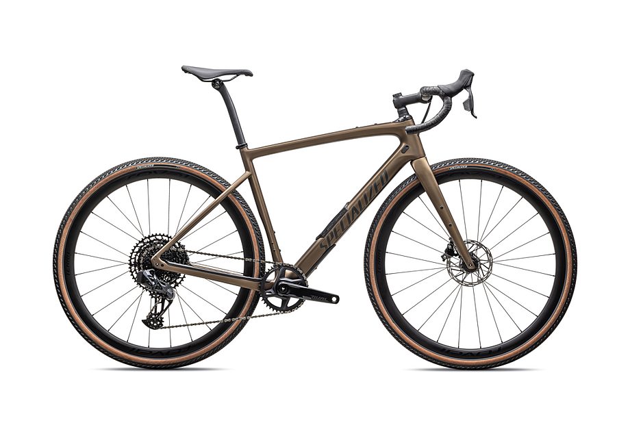 2025 Specialized diverge expert carbon bike satin burnt gold metallic / black liquid metal 64