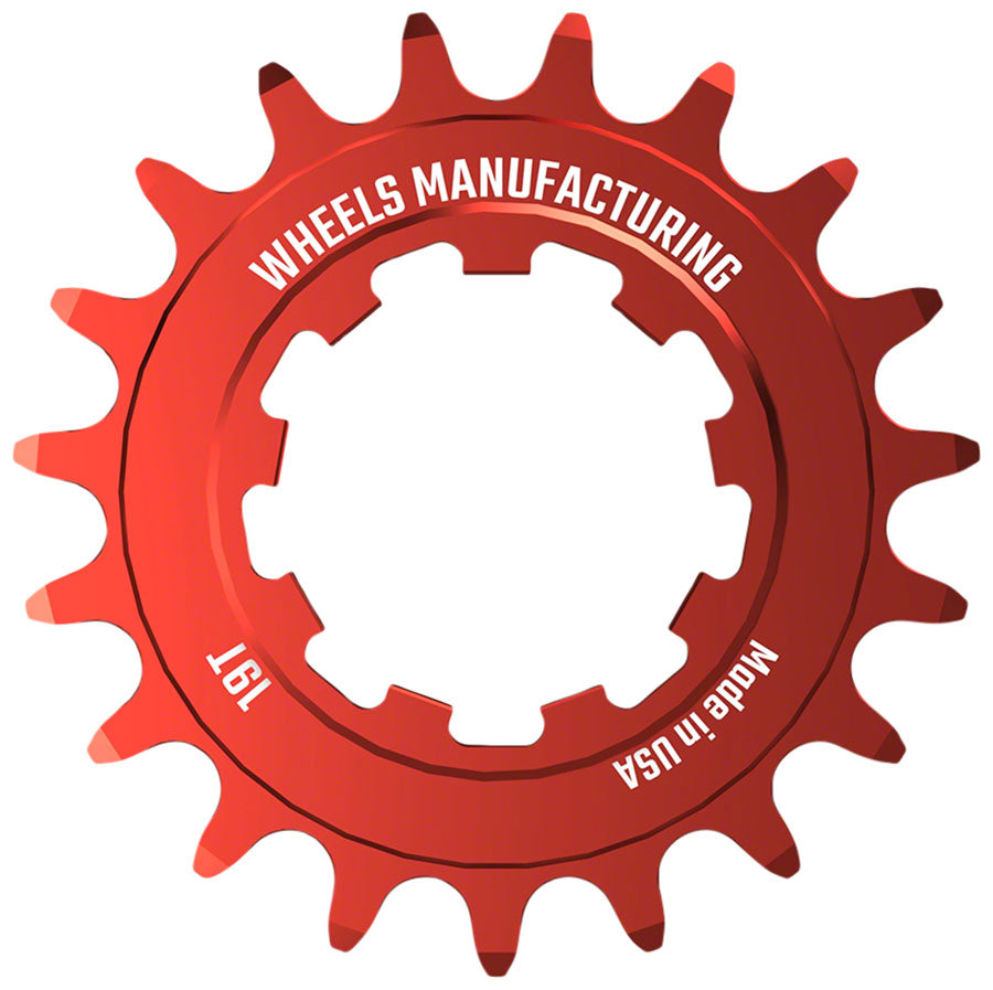 Wheels Manufacturing SOLO-SPEED Cog - 19t Fits SOLO-SPLINE SOLO-XD kits Red