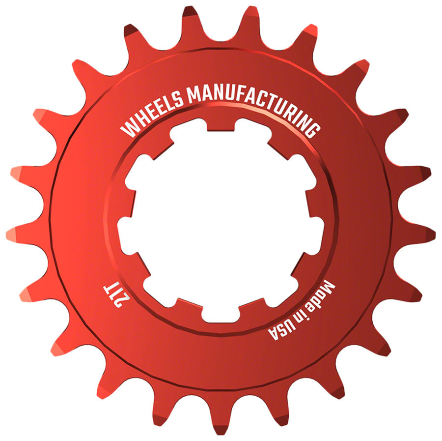 Wheels Manufacturing SOLO-SPEED Cog - 21t Fits SOLO-SPLINE SOLO-XD kits Red