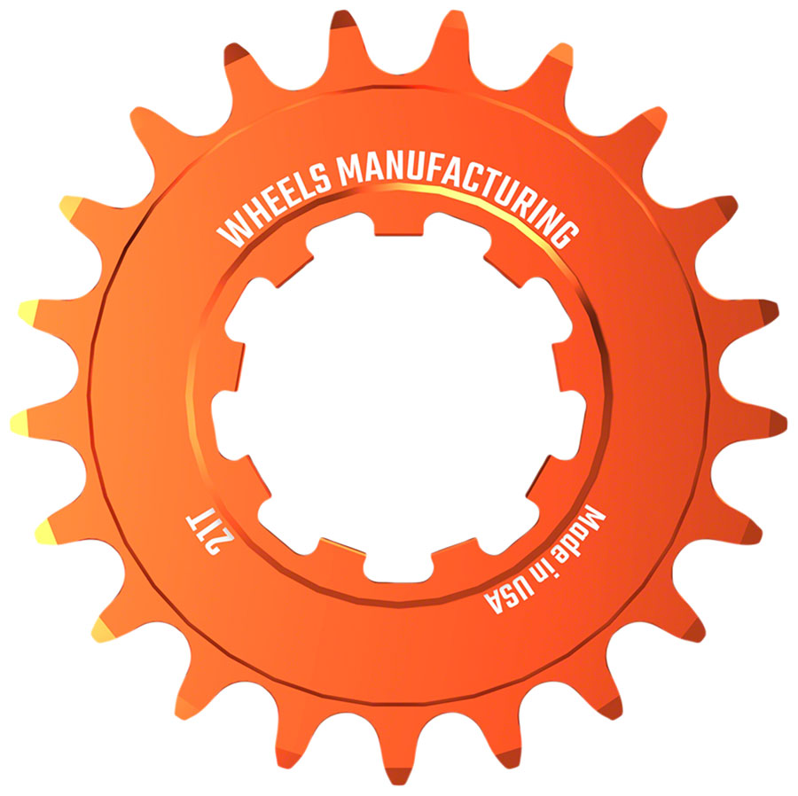 Wheels Manufacturing SOLO-SPEED Cog - 21t Fits SOLO-SPLINE SOLO-XD kits Orange