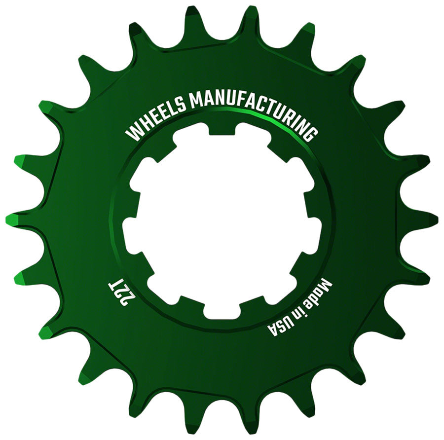 Wheels Manufacturing SOLO-SPEED Cog - 22t Fits SOLO-SPLINE SOLO-XD kits Green