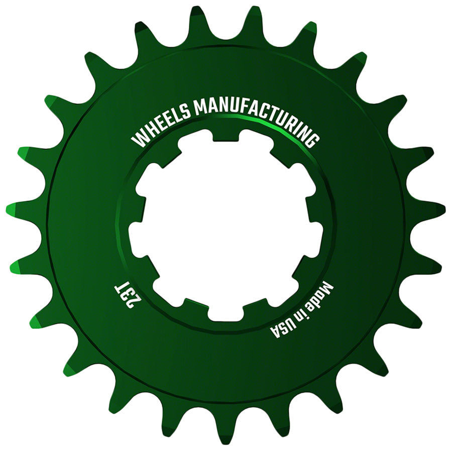 Wheels Manufacturing SOLO-SPEED Cog - 23t Fits SOLO-SPLINE SOLO-XD kits Green