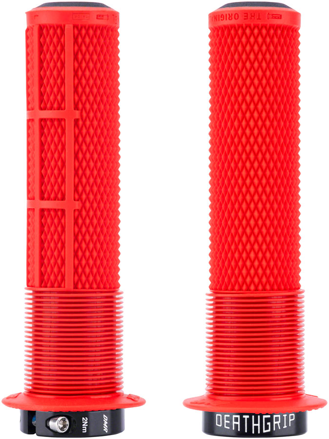 DMR DeathGrip 2 Flanged Grips - Thick Lock-On Red