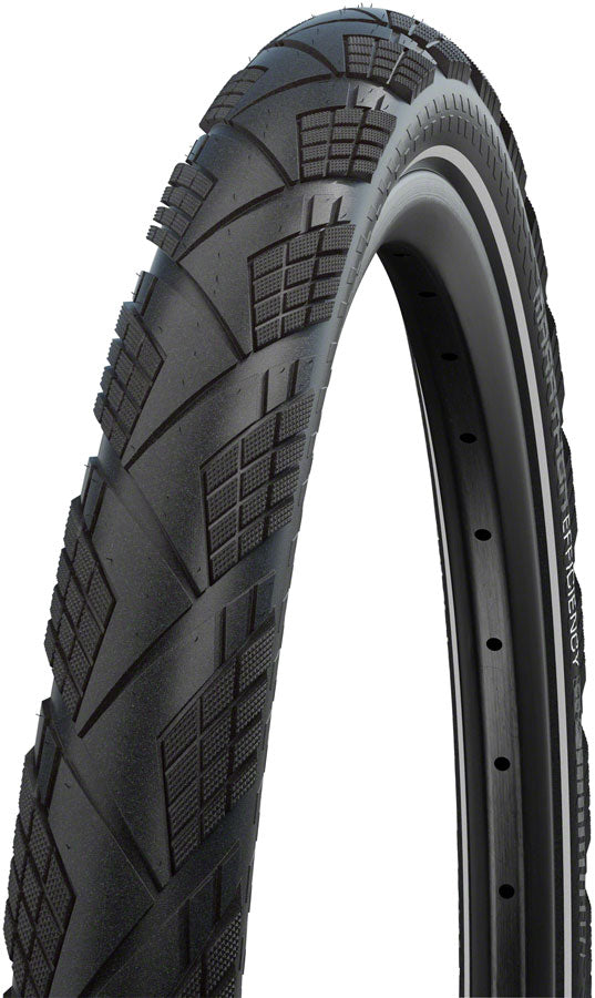 Schwalbe Marathon Efficiency Tire - 700 x 35 Clincher Folding BLK/Reflective Evolution Line Super Race V-Guard Addix Race E-50