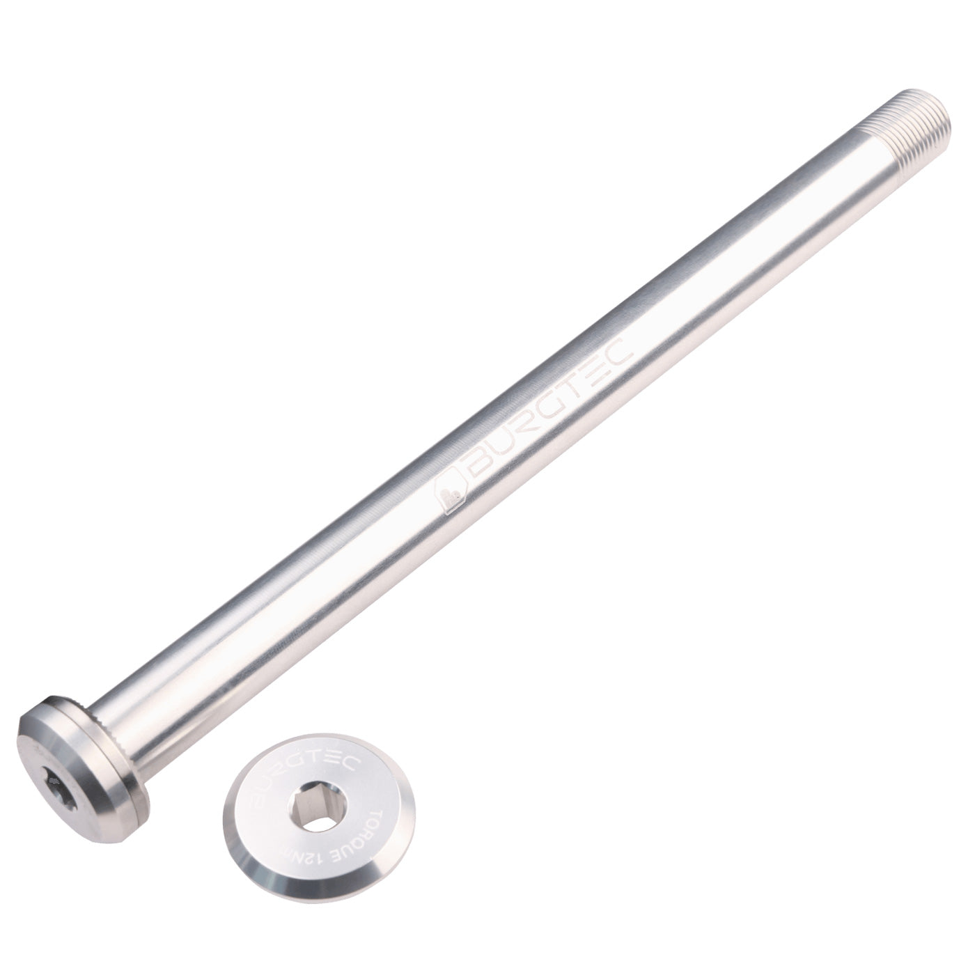 Burgtec Santa Cruz Rear Axle 12x168.5mm - Rhodium Silver