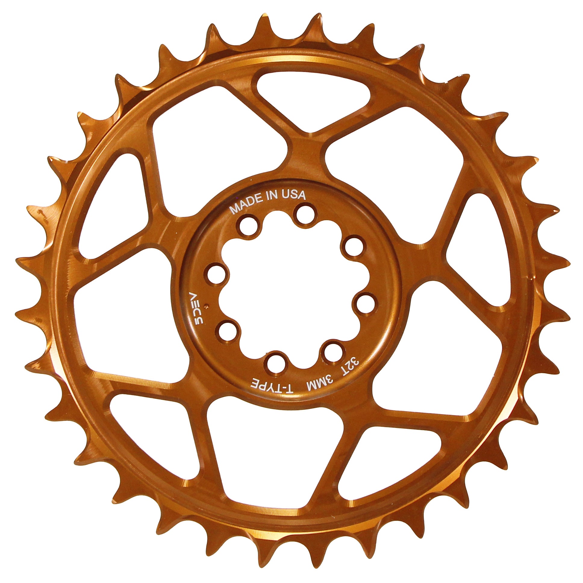 5Dev T-Type 8-Bolt Chainring 3mm Offset 32T Kash