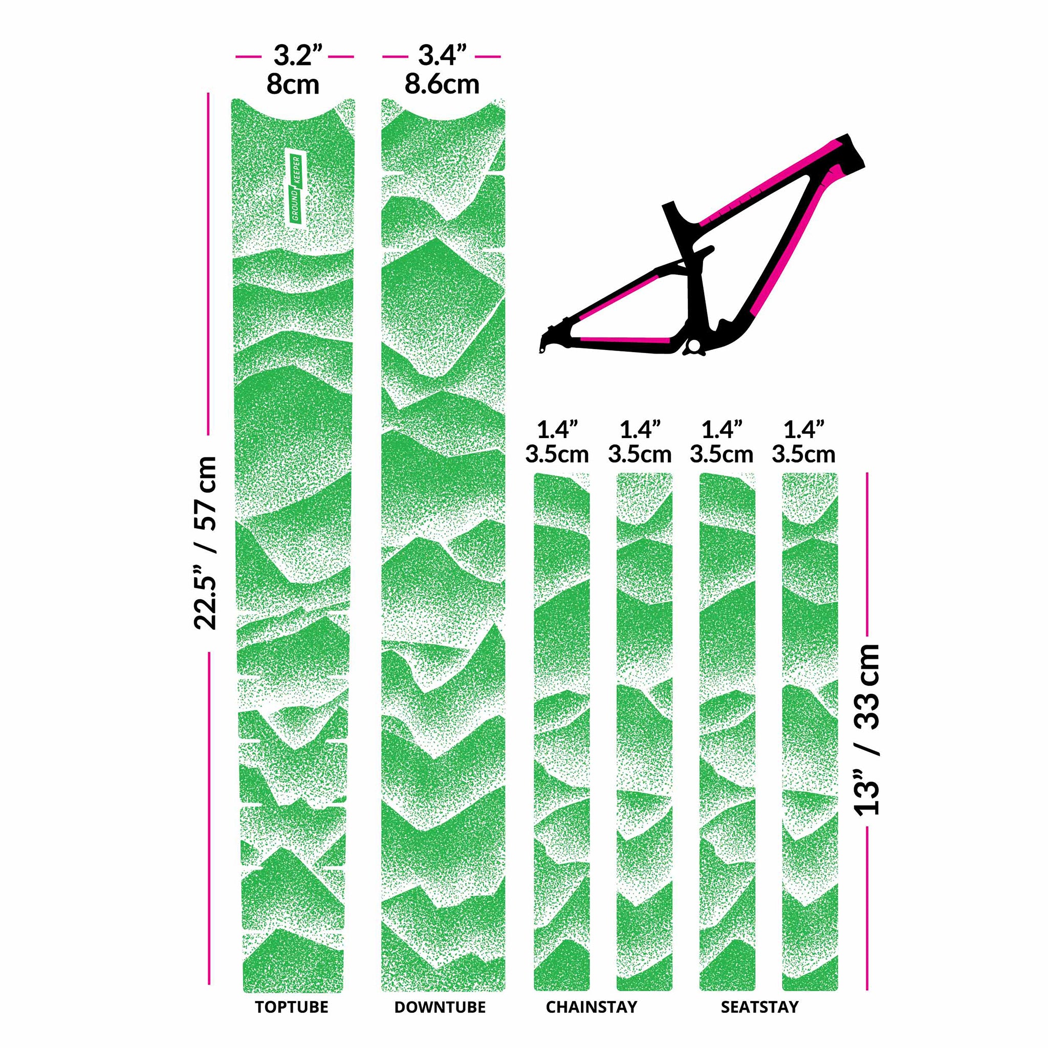 Ground Keeper Frame Keeper Ridgelines Lime Matte