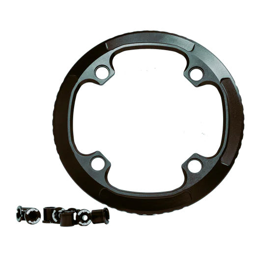 Ochain Bash Guard + Nuts 32-34t Black