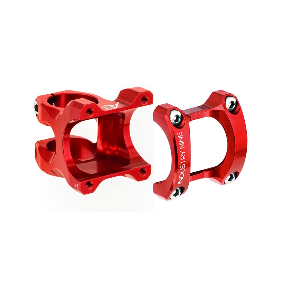 Industry Nine A35 Stem Diameter: 35mm Length: 40mm Steerer: 1-1/8 8° Red