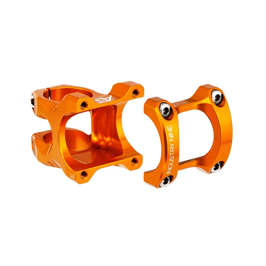 Industry Nine A35 Stem Diameter: 35mm Length: 40mm Steerer: 1-1/8 8° Orange