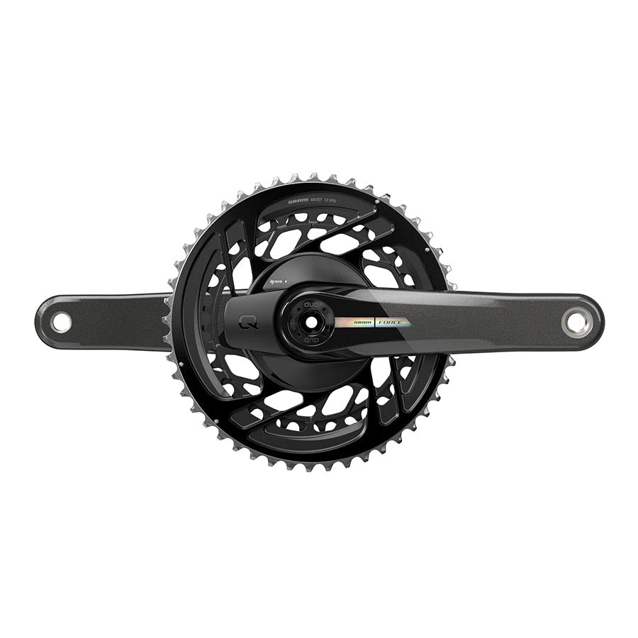 SRAM Force D2 2x Power Meter Crankset Speed: 12 Spindle: 28.99mm BCD: Direct Mount 46/33 DUB 177.5mm Black Road Disc