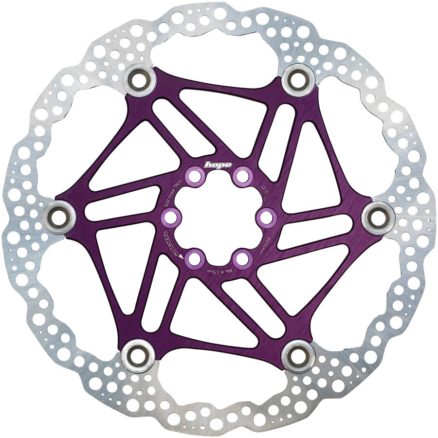 Hope Floating Disc Brake Rotor - 200mm 6-Bolt Purple