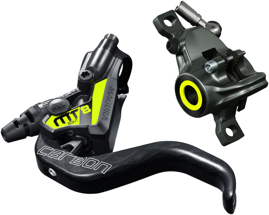 Magura MT8 SL Disc Brake Lever - Front Rear Hydraulic Post Mount Gray/YLW