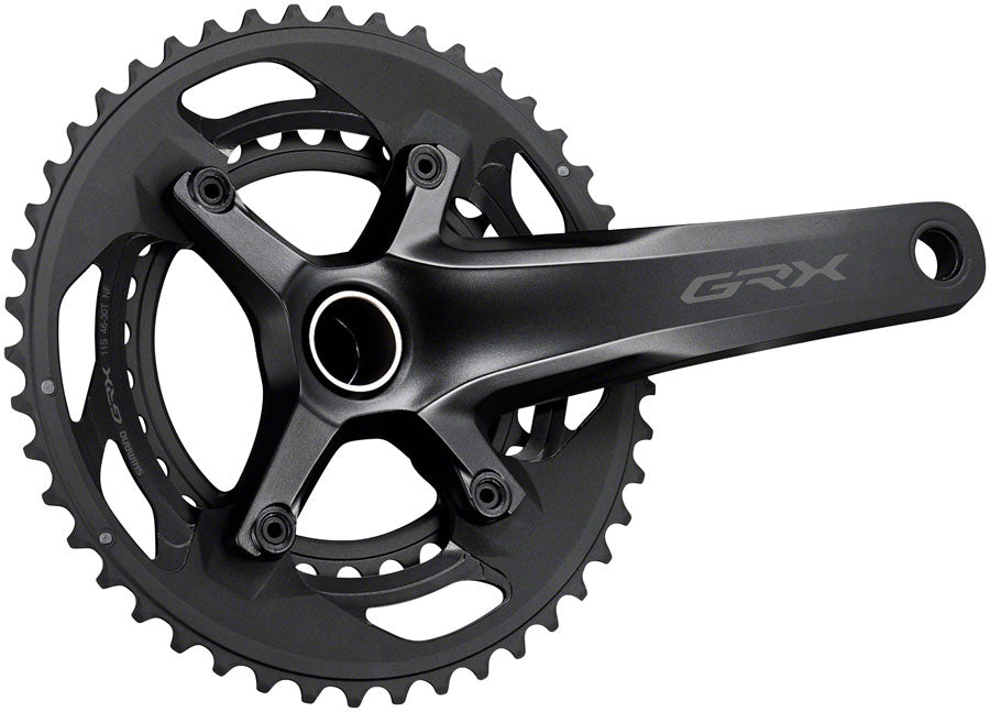 Shimano GRX FC-RX600-11 Crankset - 165mm 11-Speed 46/30t 110/80 BCD Hollowtech II Spindle Interface BLK