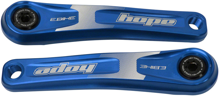 Hope Ebike Crank Arm Set - 165mm ISIS Standard Offset Blue