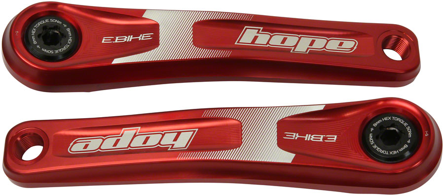 Hope Ebike Crank Arm Set - 165mm ISIS Standard Offset Red