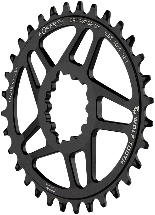 Wolf Tooth Components SRAM 3-Bolt DM Boost HG+ Chainring 30T Black