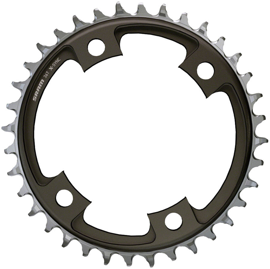 SRAM 44 Tooth 107mm BCD x 4-Bolt 1x12-Speed X-Sync Chainring Blast Black